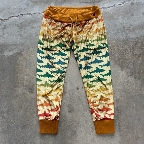 Aviator Nation Velvet Gradient Shark Joggers Size S - Picture 3 of 9